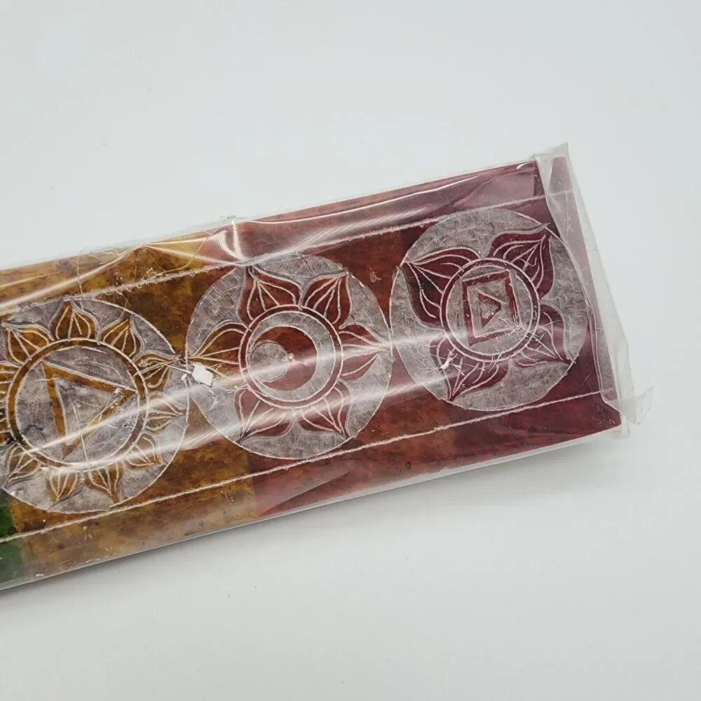 Boho Incense Stick Holder Curved Soapstone Chakra Diwali Multicolor Decor Crocon